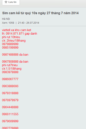 Mua sim qua mạng một khách hàng bị lừa đảo 13 triệu đồng