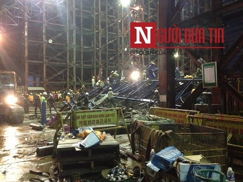 Cận cảnh hiện trường vụ sập giàn giáo Formosa ở Hà Tĩnh