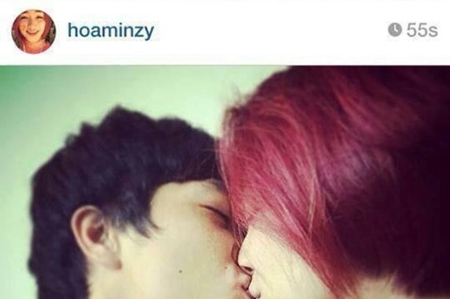 Hòa Minzy và Công Phượng hôn nhau đắm đuối