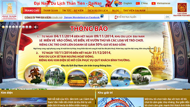 Thực hư việc khu du lịch Đại Nam sẽ đóng cửa