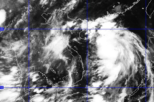 Xuất hiện áp thấp trên biển Đông