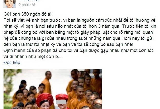 Thúy Nga sợ bị ám sát vẫn viết 
