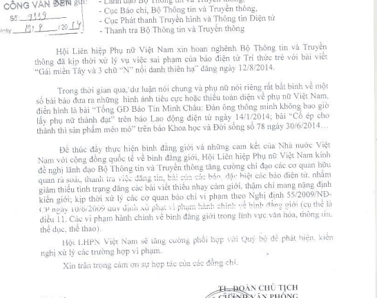 Hội Phụ nữ hoan nghênh xử vụ
