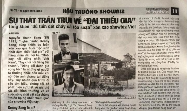 Kenny Sang phản pháo vì bị “bóc mẽ” bố làm gò hàn, mẹ bán cơm