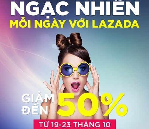 Đón chào ưu đãi bất ngờ hàng ngày cùng Lazada giảm đến 50\%