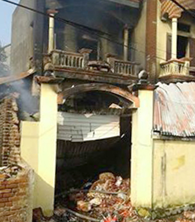 Cháy cửa hàng vàng mã, ông bà và cháu nội tử vong