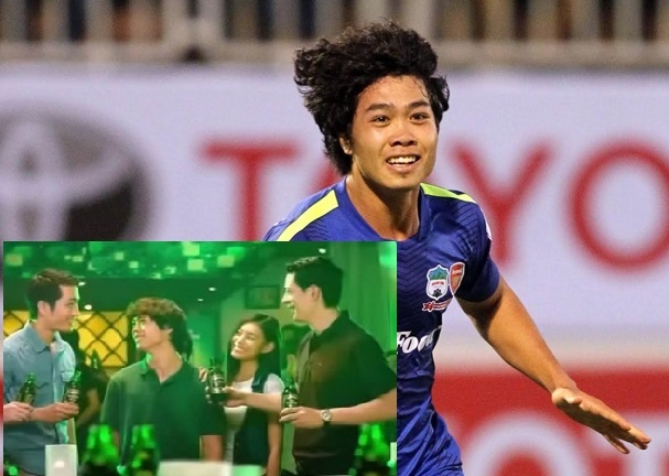 Mặc áo ĐTQG quảng cáo bia, Công Phượng có phạm luật?