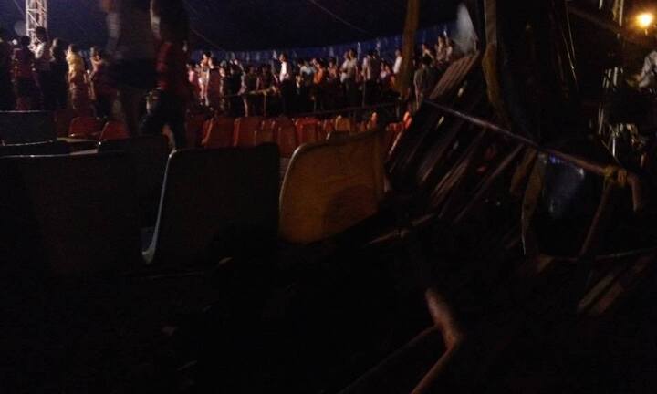 Nguyên nhân và số người bị thương vụ sập rạp xiếc Hải Dương