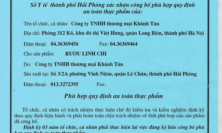 Công ty TNHH Khánh Tân: Sản xuất rượu không phép