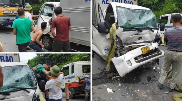 Tin tức tai nạn giao thông mới nhất ngày 2/8: Va chạm với xe buýt, tài xế xe tải mắc kẹt trong cabin