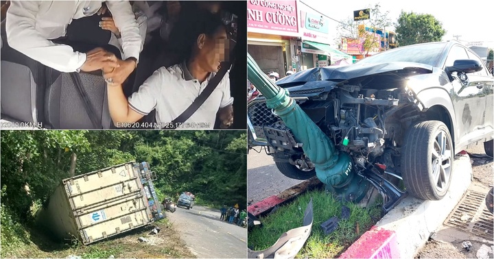 Tin tức tai nạn giao thông mới nhất ngày 17/9: Xe container lật nghiêng khi ôm cua đổ đèo, tài xế tử vong trong cabin