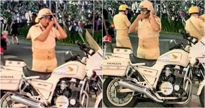 Sự thật sau hình ảnh CSGT đeo nịt bụng khi đi làm nhiệm vụ ở trung tâm TP.HCM