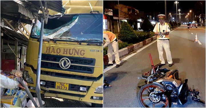 Tin tức tai nạn giao thông mới nhất ngày 30/9: Xe tải chở gỗ dăm lao vào nhà dân trên QL1 qua Quảng Ngãi