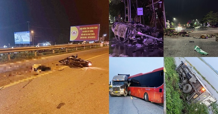 Tin tức tai nạn giao thông mới nhất ngày 2/11: Tai nạn liên hoàn giữa 4 xe ô tô khiến nhiều phương tiện hư hỏng