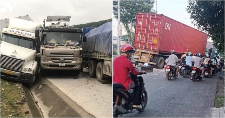 Tin tức tai nạn giao thông mới nhất ngày 8/12: Xe Container tông dải phân cách lao qua làn xe máy trên Quốc lộ 22