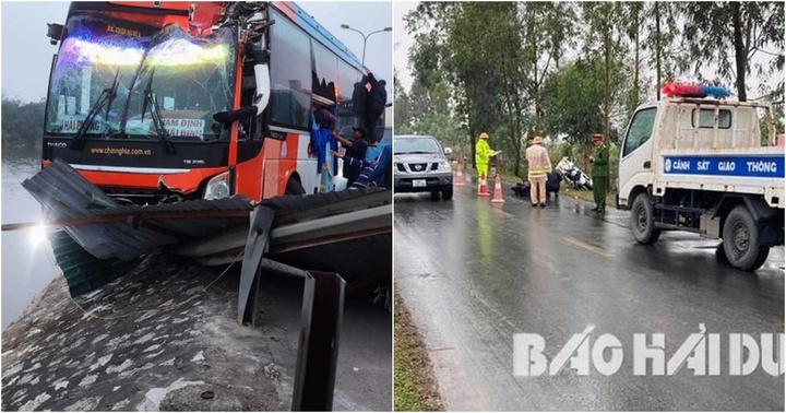 Tin tức tai nạn giao thông mới nhất ngày 11/1: Va chạm với xe trộn bê tông, xe ô tô khách lao xuống bờ sông