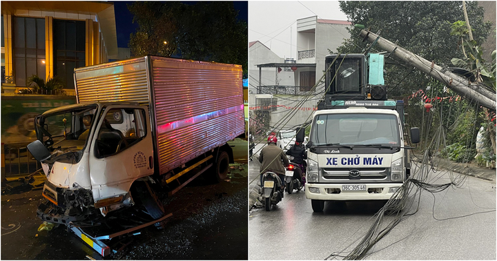 Tin tức tai nạn giao thông mới nhất ngày 24/2: Xe tải bất ngờ húc văng dải phân cách, nằm chắn ngang đường