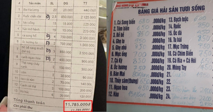 Vụ du khách ăn hải sản tố bị chặt chém gần 12 triệu: Lời kể trái ngược từ hai phía