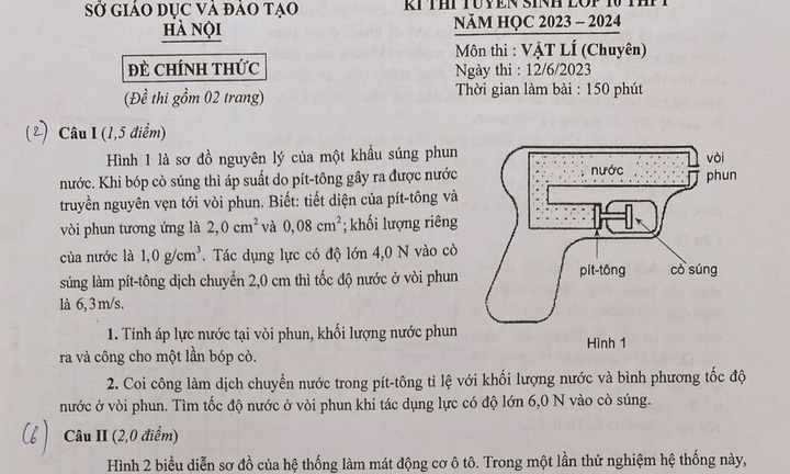 Sở Giáo dục Hà Nội lên tiếng về đề thi vật lý lớp 10 chuyên 'làm đúng hết cũng không được điểm 10'