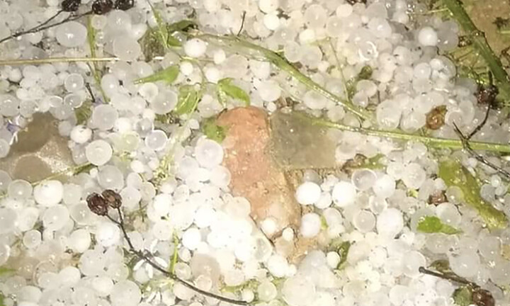 Mưa đá diện rộng ở huyện biên giới Nghệ An