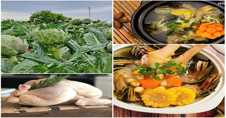 Lâu lâu làm món gà hầm hoa atiso đầy dinh dưỡng bồi bổ cho chồng và các con