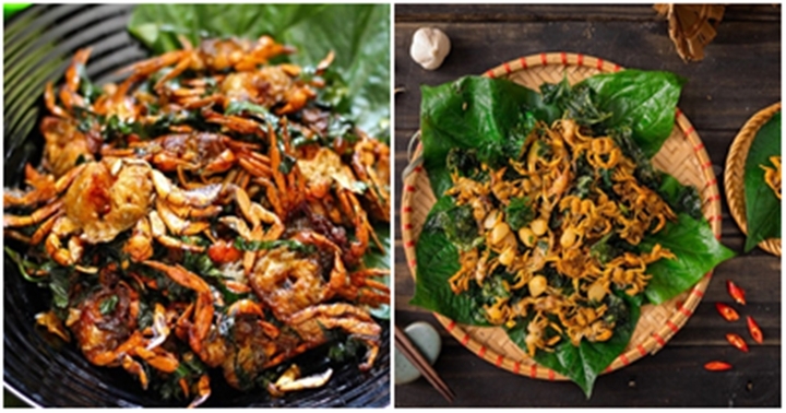 Cách làm món cua đồng rang lá lốt chuẩn đặc sản Ninh Bình