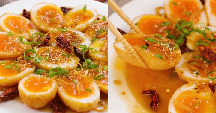 Công thức làm món trứng lòng đào sốt me, nghe thôi đã “ứa nước miếng”