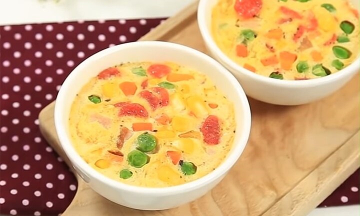 Công thức làm món trứng hấp rau củ thơm ngon chuẩn vị