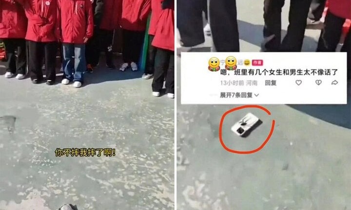 Phát hiện học sinh lén lút mang điện thoại đến trường, thầy giáo có hành động gây tranh cãi