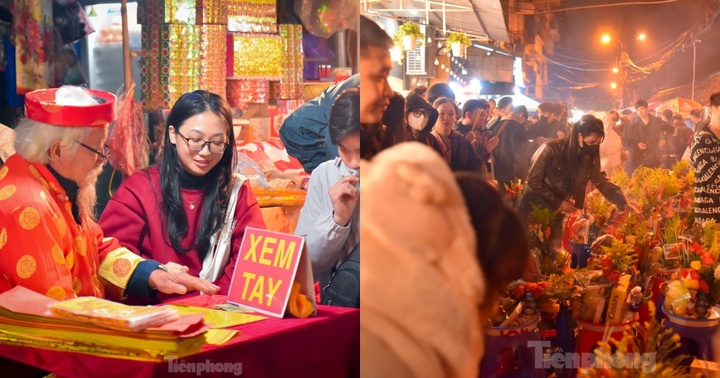 Người dân chen nhau vái vọng tại Phủ Tây Hồ lúc 0h ngày mùng 1 âm lịch cuối cùng của năm