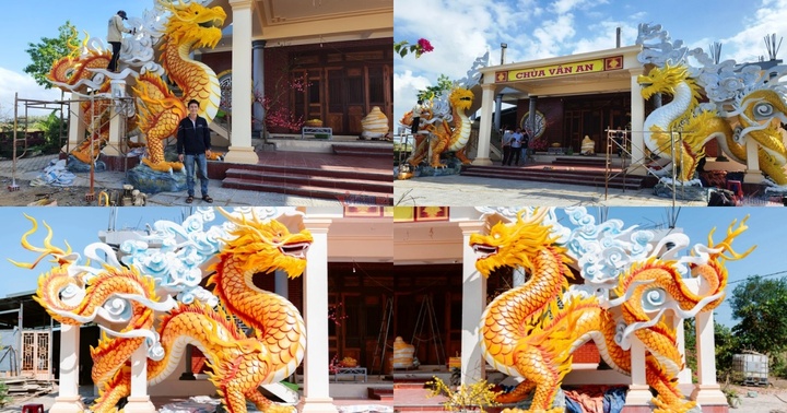 Cặp linh vật Rồng 2024 của nghệ nhân Quảng Trị có gì mà “gây bão” mạng xã hội?