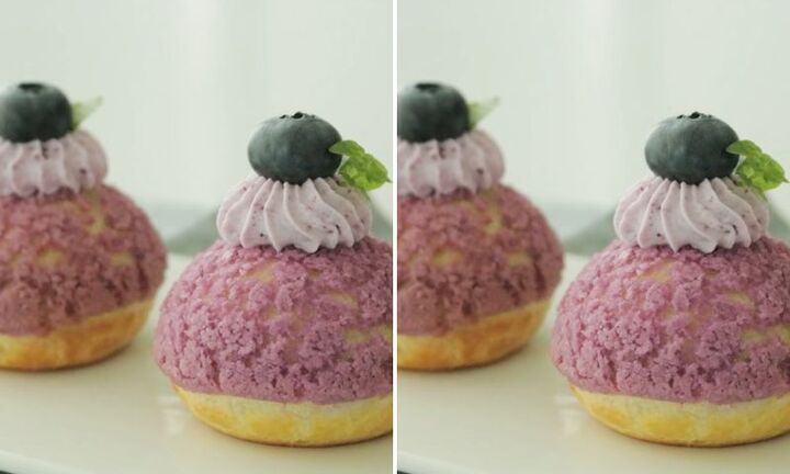Cuối tuần đãi con nhỏ món bánh su kem việt quất vừa ngon vừa xinh, bé nào cũng mê