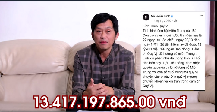Video: NSƯT Hoài Linh chính thức lên tiếng về số tiền từ thiện hơn 13 tỷ đồng