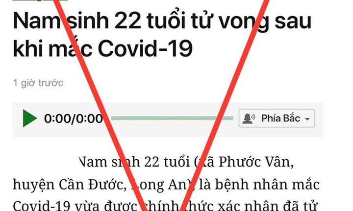 Bác thông tin nam sinh 22 tuổi quê Long An mắc COVID-19 tử vong