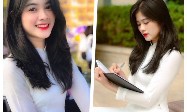 Nữ sinh Hà Nội e ấp trong tà áo dài trắng tinh khôi, 