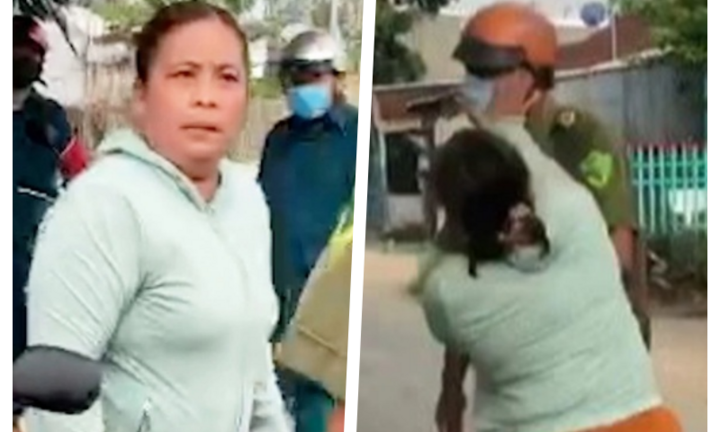 Bắt tạm giam người phụ nữ đánh công an viên vì bênh chồng ra đường không lý do