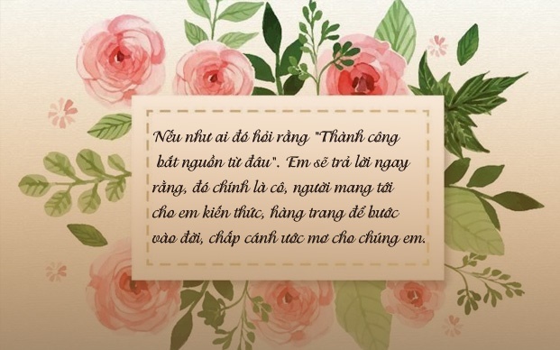 Những lời chúc ý nghĩa dành tặng thầy cô ngày 20/11