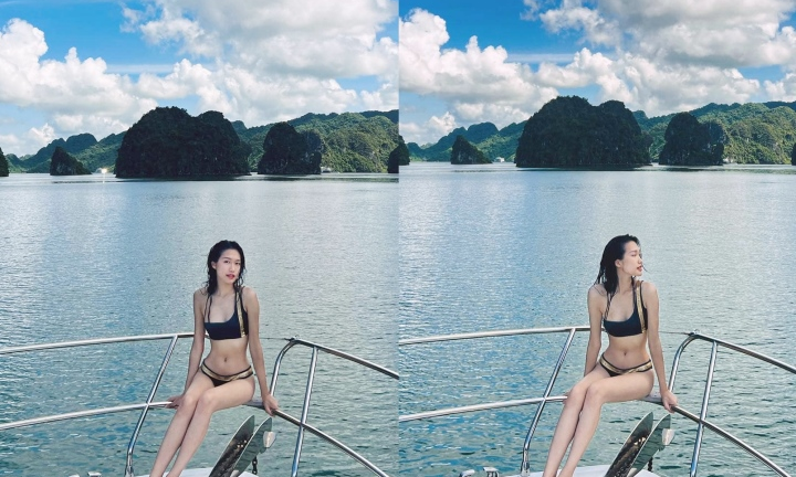 Doãn Hải My diện bikini thả dáng trên du thuyền, Đoàn Văn Hậu bình luận gì?