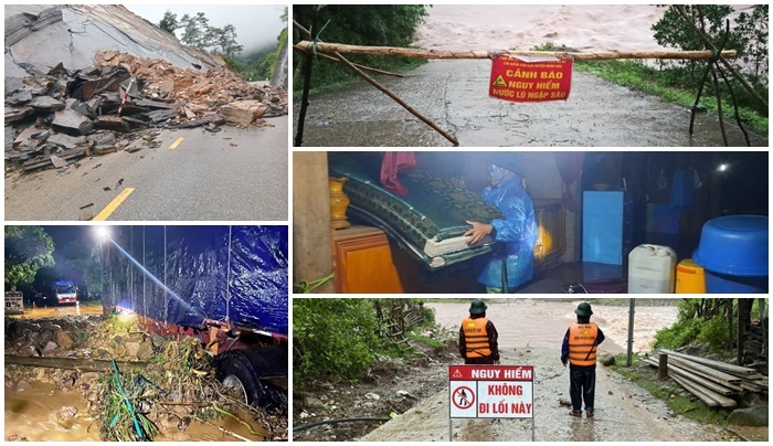 Mưa lớn gây sạt lở ở Quảng Bình, nhiều thôn bản và tuyến đường biên giới bị cô lập