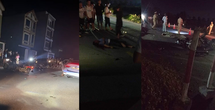 Hai xe máy tông trực diện trong đêm, 1 người chết: Camera ghi lại hình ảnh vụ tai nạn