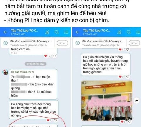 Vụ bêu tên học sinh vi phạm ở Thanh Hóa: Trần tình của cô giáo chủ nhiệm