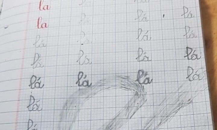 Anh trai bắt em gái tập viết, màn đối phó của cô nhóc tinh ranh khiến dân mạng “bái phục” 