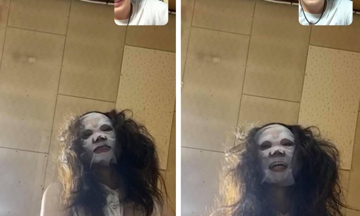 Chồng chia sẻ khoảnh khắc gọi video với vợ, dân mạng xem xong suýt ngất vì như phim kinh dị