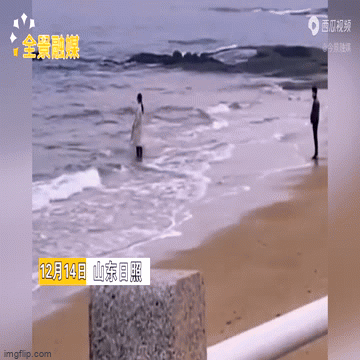 Cô gái giận dữ lao xuống biển nhưng bạn trai phản ứng khó tin, dân tình khuyên chia tay ngay