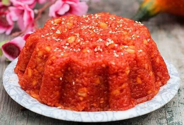 Cách nấu xôi gấc đỏ, dẻo thơm cho mâm cỗ Tết 2022