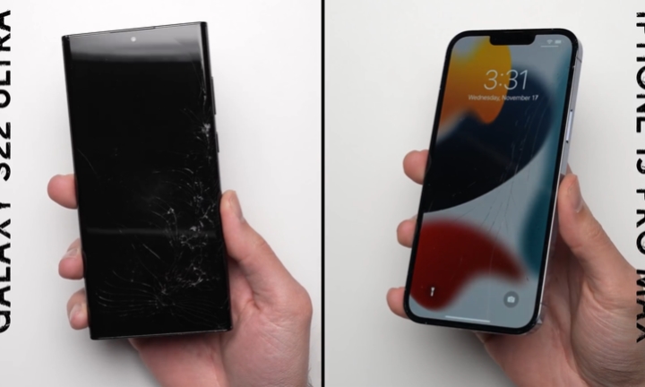 Galaxy S22 Ultra đọ độ bền với iPhone 13 Pro Max, kết quả ra sao?