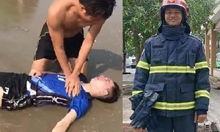 Thăng cấp bậc hàm vượt cấp đối với trung úy dũng cảm cứu 4 người đuối nước