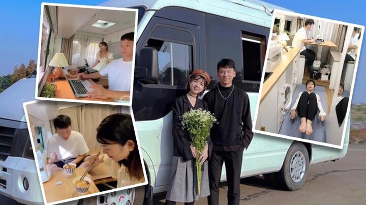 Cặp đôi chi hơn nửa tỷ mua xe van làm “nhà di động”, thoải mái sống bất chấp chỉ trích