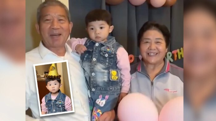 Đôi vợ chồng ngoài 70 hạnh phúc tổ chức sinh nhật cho con gái út 3 tuổi