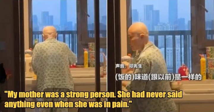 Rơi nước mắt nhìn người mẹ ung thư nấu bữa cơm cuối cùng cho con trai